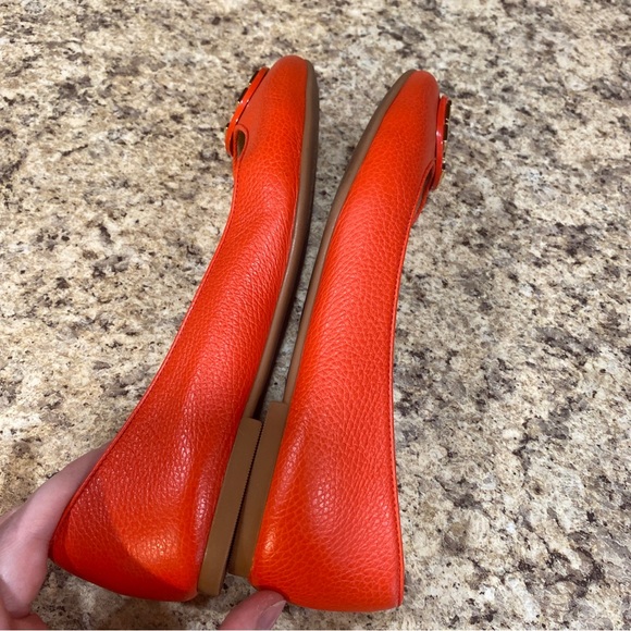 Tory Burch Claire Ballet Flats in Poppy - Picture 2 of 11